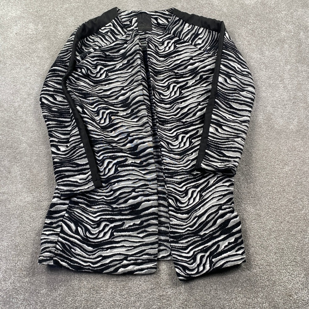 MINUS Marianna Jacket Zebra Print Black White Textured Blazer Style Size 36‎ M